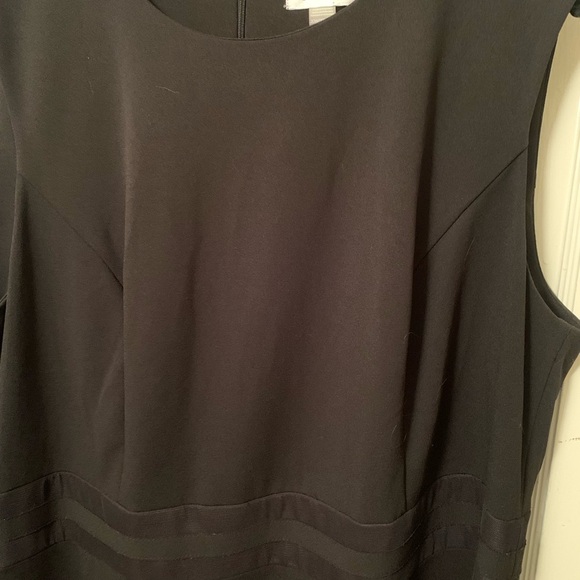 Calvin Klein Fit & Flare Black Sleeveless Dress with Mesh Hem 20W - Picture 13 of 13